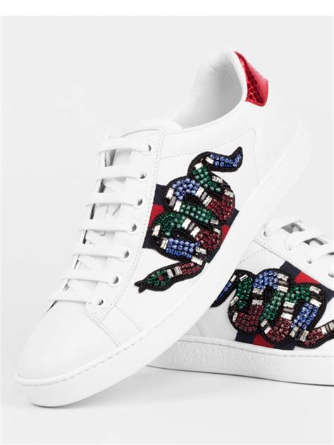 black gucci snake aces|Gucci ace embroidered snake.